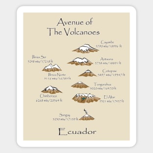 Avenue of the Volcanoes - Ecuador Sticker